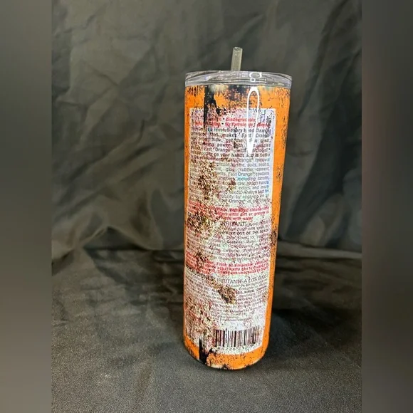 FAST ORANGE HAND SOAP SHOP CLEANER 20 OZ STAINLESS STEEL TUMBLER CUP +LID/STRAW - Picture 2 of 5